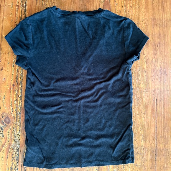 Splendid Faye Slim Fit Black V-Neck T-Shirt, Short Sleeve Size Small - Picture 4 of 8